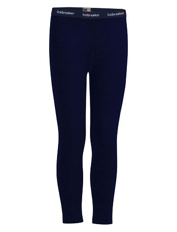 Icebreaker Merino 260 Tech Thermal Gyerek Leggings Sötétkék | HU 1937PJJQ